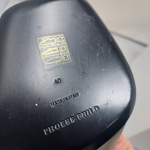 PHOEBE PHILO Nappa Green Olive Square Toe Pump Heel Shoe - Picture 6 of 12